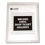 C-Line Clear Vinyl Shop Ticket Holders, Both Sides Clear, 50 Sheets, 9 x 12, 50/Box view 1
