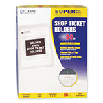 C-Line Clear Vinyl Shop Ticket Holders, Both Sides Clear, 50 Sheets, 9 x 12, 50/Box view 2