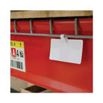 C-Line Wire Rack Shelf Tag, Side Load, 3.5 x 1.5, White, 10/Pack view 2