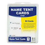 C-Line Scored Tent Cards, 4.25 x 11, White Cardstock, 50 Letter Sheets/Box view 4