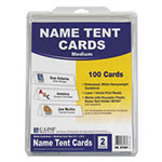 C-Line Embossed Tent Cards, White, 2.5 x 8.5, 2 Card/Sheet, 50 Sheets/Box view 4