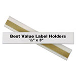 C-Line Self-Adhesive Label Holders, Top Load, 1/2 x 3, Clear, 50/Pack view 3
