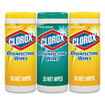 Clorox Disinfecting Wipes, 7x8, Fresh Scent/Citrus Blend, 35/Canister, 3/PK, 5 Packs/CT view 3