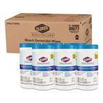 Clorox Bleach Germicidal Wipes, 6 x 5, Unscented, 150/Canister, 6 Canisters/Carton orginal image