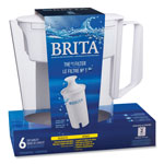 Brita Classic Water Filter Pitcher, 40 oz, 5 Cups, 2/Carton view 3