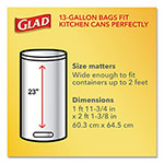 Glad Tall Kitchen Drawstring Trash Bags, 13 gal, 0.72 mil, 23.75