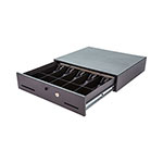 Controltek Metal Cash Drawer, Coin/Cash, 10 Compartments, 16 x 11.25 x 2.25, Black view 2