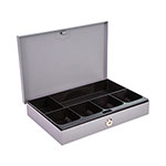 Controltek Heavy Duty Low Profile Cash Box, 6 Compartments, 11.5 x 8.2 x 2.2, Gray view 3