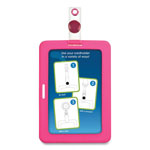 Cosco MyID Badge Holder, Vertical/Horizontal, 3 5/8 x 2 1/4, Pink, 1/ea view 1