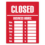 Consolidated Stamp Business Hours Sign Kit, 15 x 19, Red view 1