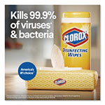 Clorox Disinfecting Wipes, 7 x 8, Crisp Lemon, 35/Canister view 3