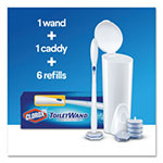 Clorox Toilet Wand Disposable Toilet Cleaning Kit: Handle, Caddy & Refills, White view 2