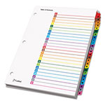 Cardinal OneStep Printable Table of Contents and Dividers, 26-Tab, A to Z, 11 x 8.5, White, 1 Set view 1