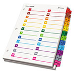 Cardinal OneStep Printable Table of Contents and Dividers - Double Column, 52-Tab, 1 to 52, 11 x 8.5, White, 1 Set view 1