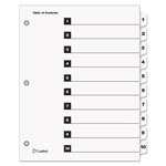 Cardinal QuickStep OneStep Printable Table of Contents and Dividers, 10-Tab, 1 to 10, 11 x 8.5, White, 24 Sets orginal image
