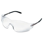MCR Safety Blackjack Wraparound Safety Glasses, Chrome Plastic Frame, Clear Lens view 1