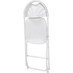 Dorel Zown Premium Fan Back Folding Chair, White, 8/Carton view 1