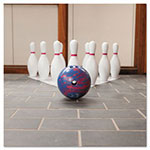 Champion Bowling Set, Plastic/Rubber, White, 1 Ball/10 Pins/Set view 2
