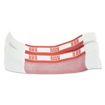 MMF Industries Currency Straps, Red, $500 in $5 Bills, 1000 Bands/Pack orginal image