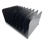 Coin-Tainer Steel Vertical File Organizer, 8 Sections, Letter Size Files, 11 x 15 x 7.75, Black orginal image