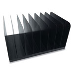 Coin-Tainer Steel Vertical File Organizer, 8 Sections, Letter Size Files, 11 x 15 x 7.75, Black view 1