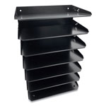 Coin-Tainer Steel Horizontal File Organizer, 7 Sections, Letter Size Files, 8.75 x 12 x 18, Black view 1