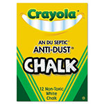 Crayola Nontoxic Anti-Dust Chalk, White, 12 Sticks/Box view 1