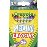 Crayola Metallic Crayons, Assorted, 24/Pack view 1