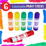 Crayola Washable Paint Sticks - 6 / Pack - Red, Orange, Yellow, Blue, Green, Purple view 1