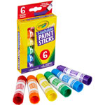 Crayola Washable Paint Sticks - 6 / Pack - Red, Orange, Yellow, Blue, Green, Purple view 2