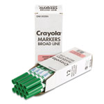 Crayola Broad Line Washable Markers, Broad Bullet Tip, Green, 12/Box view 2