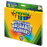 Crayola Ultra-Clean Washable Markers, Broad Bullet Tip, Assorted Colors, Dozen view 2