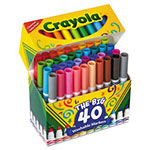 Crayola Ultra-Clean Washable Markers, Broad Bullet Tip, Assorted Colors, 40/Set view 1