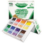 Crayola Ultra-Clean Washable Marker Classpack, Broad Bullet Tip, Assorted Colors, 200/Box orginal image