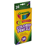 Crayola Long-Length Colored Pencil Set, 3.3 mm, 2B (#1), Assorted Lead/Barrel Colors, 24/Pack view 1