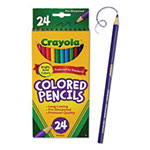 Crayola Long-Length Colored Pencil Set, 3.3 mm, 2B (#1), Assorted Lead/Barrel Colors, 24/Pack view 2