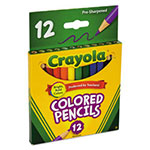 Crayola Short-Length Colored Pencil Set, 3.3 mm, 2B (#1), Assorted Lead/Barrel Colors, Dozen view 1