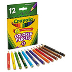 Crayola Short-Length Colored Pencil Set, 3.3 mm, 2B (#1), Assorted Lead/Barrel Colors, Dozen view 3