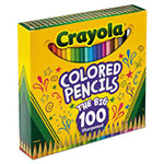 Crayola Long-Length Colored Pencil Set, 3.3 mm, 2B (#1), Assorted Lead/Barrel Colors, 100/Pack view 1