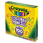 Crayola Long-Length Colored Pencil Set, 3.3 mm, 2B (#1), Assorted Lead/Barrel Colors, 100/Pack view 2