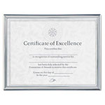 Dax Value U-Channel Document Frame w/Certificates, 8 1/2 x 11, Silver view 1