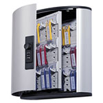 Durable Locking Key Cabinet, 36-Key, Brushed Aluminum, Silver, 11 3/4 x 4 5/8 x 11 view 1