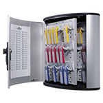 Durable Locking Key Cabinet, 36-Key, Brushed Aluminum, Silver, 11 3/4 x 4 5/8 x 11 view 5