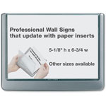 Durable Click Sign Holder For Interior Walls, 6 3/4 x 5/8 x 5 1/8, Gray orginal image