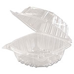 Dart ClearSeal Hinged-Lid Plastic Containers, 6 x 5 4/5 x 3, Clear, 500/Carton view 1