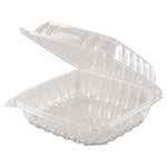 Dart ClearSeal Hinged-Lid Plastic Containers, 8 3/10 x 8 3/10 x 3, Clear, 250/Carton view 1
