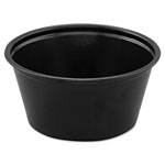 Solo Polystyrene Portion Cups, 2oz, Black, 250/Bag, 10 Bags/Carton orginal image