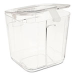 Deflecto Stackable Caddy Organizer w/ S, M & L Containers, White Caddy, Clear Containers view 4