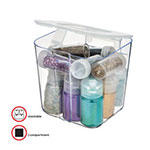 Deflecto Stackable Caddy Organizer Containers, Small, Clear view 1