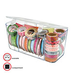 Deflecto Stackable Caddy Organizer Containers, Medium, Clear view 1
